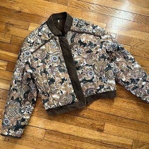Free People Paisley Quilted Jacket